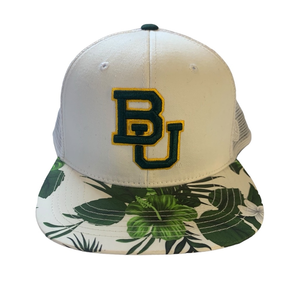Top of the World Headwear Baylor University Tropical White Green Adjustable Cap